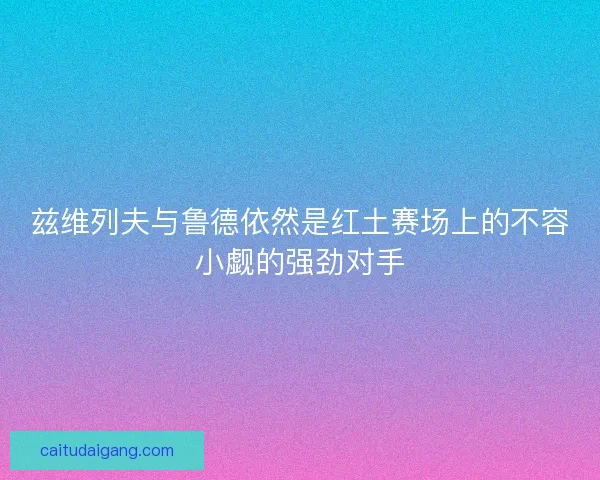 兹维列夫与鲁德依然是红土赛场上的不容小觑的强劲对手 兹维列夫与鲁德依然是红土赛场上的不容小觑的强劲对手